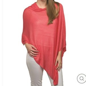 Lexi York Women's Elsa Bamboo Fabric Poncho, Tangerine